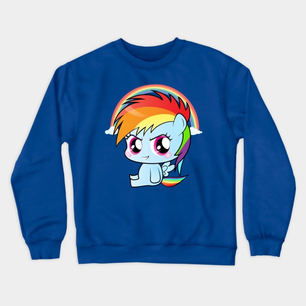 Rainbow Dash Chibi Crewneck Sweatshirt by AkanesChibiArt